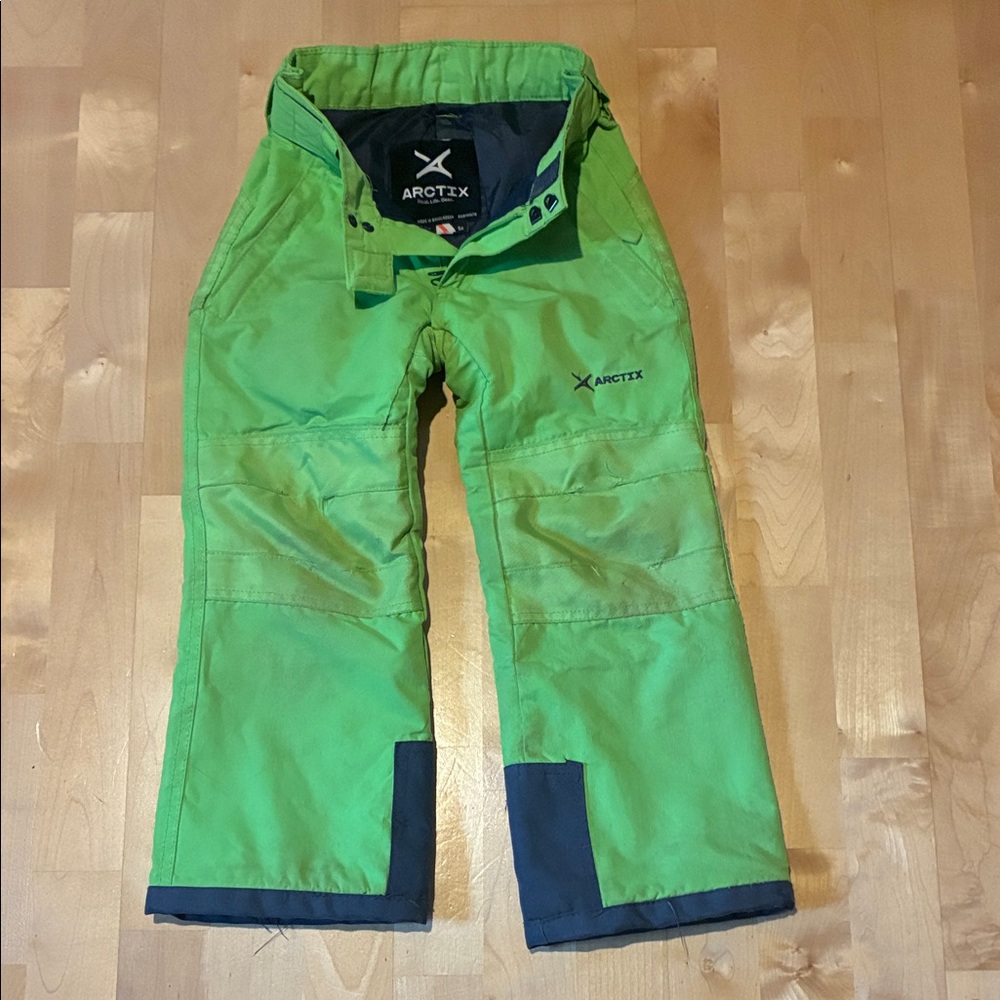 Arctix Kids Lime Green and Grey Snow Pants